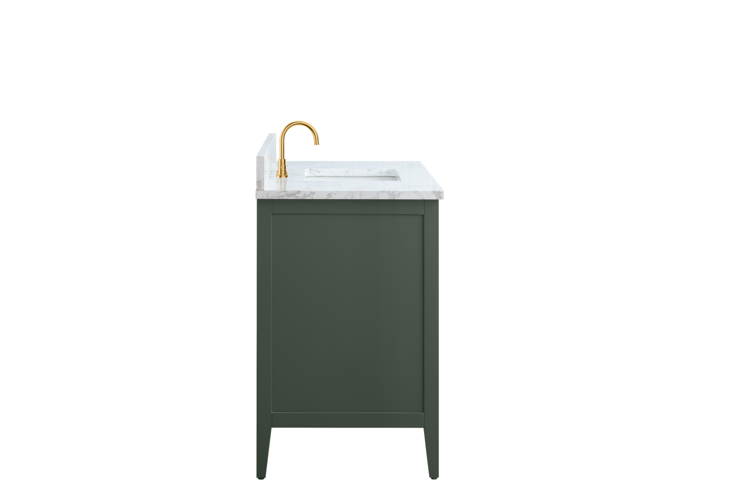 42 Inch Single Sink Bathroom Vanity in Vintage Green with Marble Countertop - Vanity Art VA9042-VG