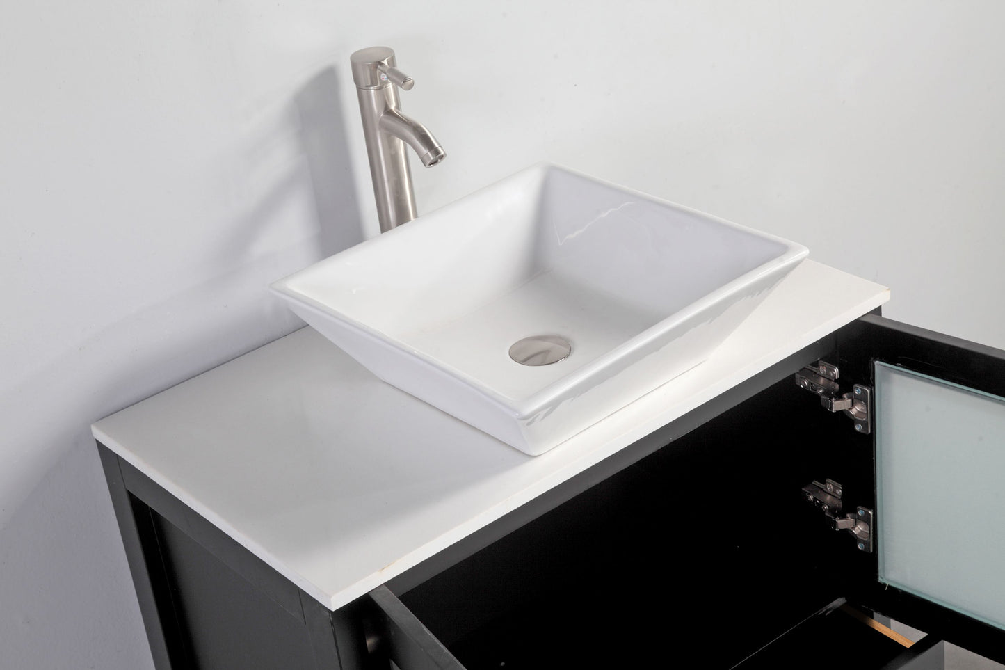 96 Inch Double Sink Bathroom Vanity in Espresso with Marble Countertop - Vanity Art VA3130-96E