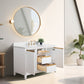 48 Inch Single Sink Bathroom Vanity in White with Marble Countertop - Vanity Art VA8048-W