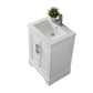 24 Inch Single Sink Bathroom Vanity in White with Ceramic Sink and Countertop - Vanity Art VA5024-W