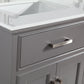 72 Inch Single Sink Bathroom Vanity in Gray with White Marble Countertop - Vanity Art VA1072DG