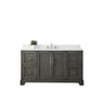 60 Inch Single Sink Bathroom Vanity in Gray with Marble Countertop & Backsplash - Vanity Art VA5060-SSG