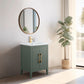 24 Inch Single Sink Bathroom Vanity in Vintage Green with Ceramic Top - Vanity Art VA9024-VG