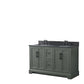 54 Inch Double Sink Bathroom Vanity in Vintage Green with Marble Countertop & Backsplash - Vanity Art VA5054-VG