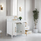 42 Inch Single Sink Bathroom Vanity in White with Marble Countertop - Vanity Art VA9042-W