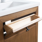 24 Inch Single Sink Bathroom Vanity in Tan with Marble Countertop - Vanity Art VA7024-T