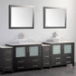 96 Inch Double Sink Bathroom Vanity in Espresso with Marble Countertop - Vanity Art VA3136-96E