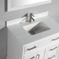 36 Inch Single Sink Bathroom Vanity in White with White Marble Countertop - Vanity Art VA1036W