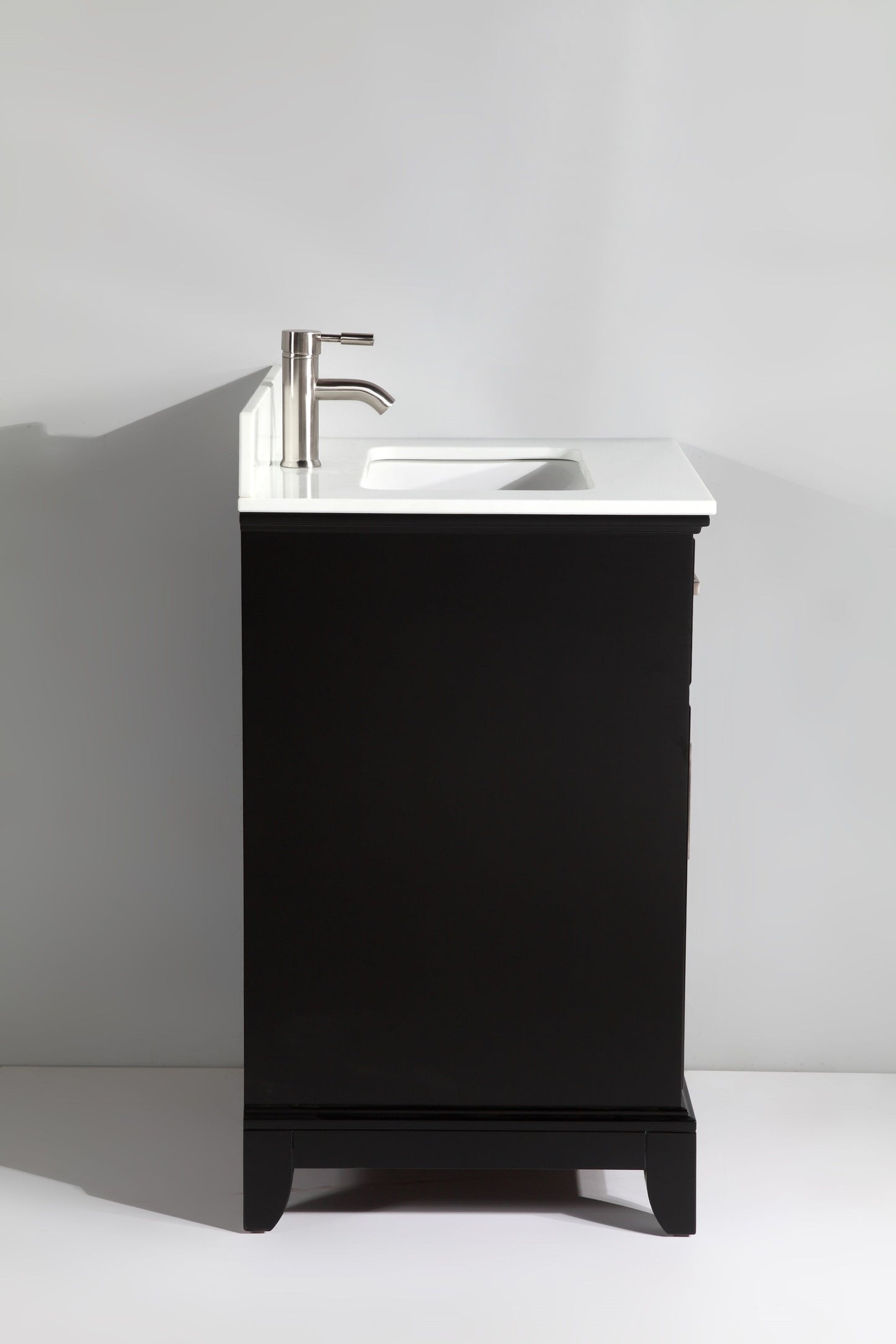 48 Inch Single Sink Bathroom Vanity in Espresso with White Marble Countertop - Vanity Art VA1048E