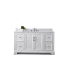 60 Inch Single Sink Bathroom Vanity in White with Marble Countertop & Backsplash - Vanity Art VA5060-SW