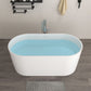 Freestanding Solid Surface Resin Matte Bathtub 67 Inch x 31.5 Inch - Vanity Art VA6920-ML