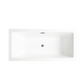 59 Inch Freestanding White Acrylic Bathtub with Overflow And Pop-Up Drain - Vanity Art VA6814-S-BN