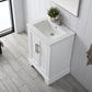 24 Inch Single Sink Bathroom Vanity in White with Ceramic Sink and Countertop - Vanity Art VA5024-W