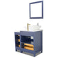 36 Inch Single Sink Bathroom Vanity in Blue with Marble Countertop - Vanity Art VA3124-36B