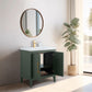 30 Inch Single Sink Bathroom Vanity in Vintage Green with Ceramic Top - Vanity Art VA9030-VG