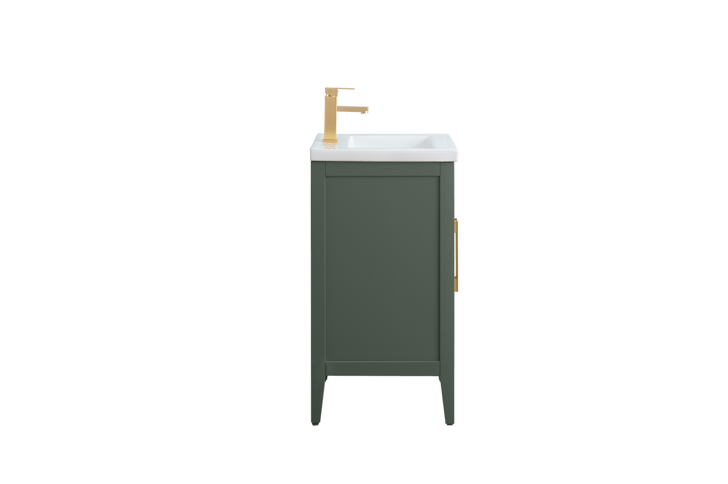 24 Inch Single Sink Bathroom Vanity in Vintage Green with Ceramic Top - Vanity Art VA9024-VG