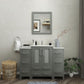 48 Inch Single Sink Bathroom Vanity in Gray with Ceramic Countertop - Vanity Art VA3024-48G