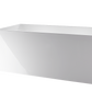 47 Inch Freestanding White Acrylic Bathtub with Overflow And Pop-Up Drain - Vanity Art VA6816B-XS