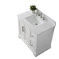 36 Inch Single Sink Bathroom Vanity in White with Marble Countertop & Backsplash - Vanity Art VA5036-W