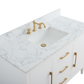 48 Inch Single Sink Bathroom Vanity in White with Marble Countertop - Vanity Art VA9048-W