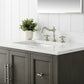 36 Inch Single Sink Bathroom Vanity in Gray with Marble Countertop & Backsplash - Vanity Art VA5036-SG