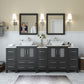 84 Inch Double Sink Bathroom Vanity in Espresso with Marble Countertop - Vanity Art VA3124-84E