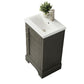 20 Inch Single Sink Bathroom Vanity in Gray with Ceramic Sink and Countertop - Vanity Art VA5020-SG