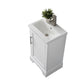 20 Inch Single Sink Bathroom Vanity in White with Ceramic Sink and Countertop - Vanity Art VA5020-W