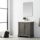 30 Inch Single Sink Bathroom Vanity in Gray with Ceramic Sink and Countertop - Vanity Art VA5030-SG