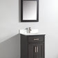 30 Inch Single Sink Bathroom Vanity in Espresso with White Marble Countertop - Vanity Art VA1030E