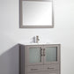 36 Inch Single Sink Bathroom Vanity in Gray with Ceramic Countertop - Vanity Art VA3036G