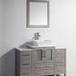 48 Inch Single Sink Bathroom Vanity in Gray with Marble Countertop - Vanity Art VA3124-48G