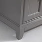 60 Inch Double Sink Bathroom Vanity in Gray with White Marble Countertop - Vanity Art VA1060DG