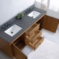 72 Inch Double Sink Bathroom Vanity in Tan with Limestone Top - Vanity Art VA7072-DT-BT