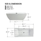 59 Inch Freestanding White Acrylic Bathtub with Overflow And Pop-Up Drain - Vanity Art VA6821-SMB