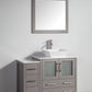 42 Inch Single Sink Bathroom Vanity in Gray with Marble Countertop - Vanity Art VA3130-42G