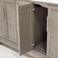 54 Inch Double Sink Bathroom Vanity in Gray with Marble Countertop & Backsplash - Vanity Art VA5054-SG