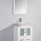 24 Inch Single Sink Bathroom Vanity in White with Marble Countertop - Vanity Art VA3124W