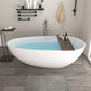 Freestanding Solid Surface Resin Matte Bathtub 59 Inch x 30.5 Inch - Vanity Art VA6913-MS