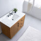 42 Inch Single Sink Bathroom Vanity in Tan with Marble Countertop - Vanity Art VA7042-T-ET