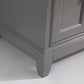 72 Inch Single Sink Bathroom Vanity in Gray with White Marble Countertop - Vanity Art VA1072DG