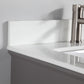 60 Inch Double Sink Bathroom Vanity in Gray with White Marble Countertop - Vanity Art VA1060DG