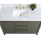 48 Inch Single Sink Bathroom Vanity in Vintage Green with Marble Countertop - Vanity Art VA8048-VG