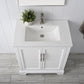 30 Inch Single Sink Bathroom Vanity in White with Ceramic Sink and Countertop - Vanity Art VA5030-W