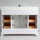 48 Inch Single Sink Bathroom Vanity in White with White Marble Countertop - Vanity Art VA1048W