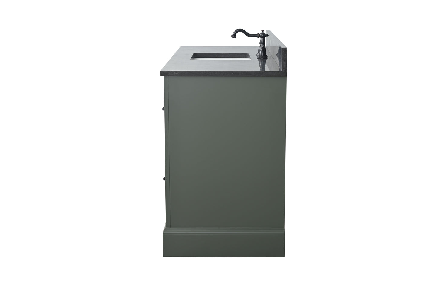 60 Inch Single Sink Bathroom Vanity in Vintage Green with Marble Countertop & Backsplash - Vanity Art VA5060-SVG