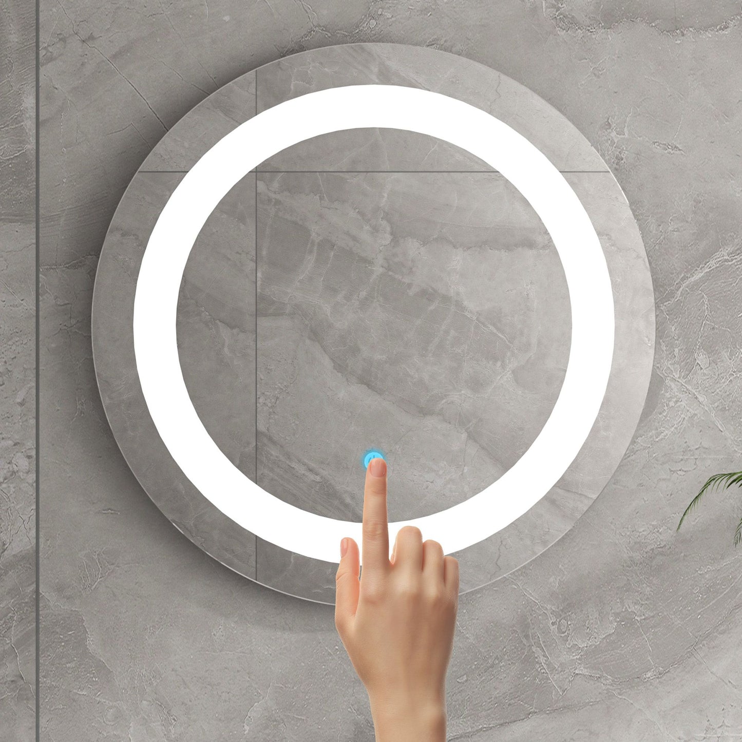 Round 23.5 Inch LED Bathroom Mirror with Touch Sensor - Vanity Art VAR16