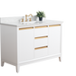 48 Inch Single Sink Bathroom Vanity in White with Marble Countertop - Vanity Art VA8048-W