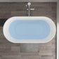 Freestanding Solid Surface Resin Matte Bathtub 59 Inch x 29.5 Inch - Vanity Art VA6912-MS