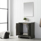 30 Inch Single Sink Bathroom Vanity in Gray with Ceramic Sink and Countertop - Vanity Art VA5030-SG